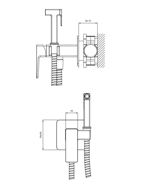 гігієнічний набір Omnires Parma chrome (SYSPMBI2CR)