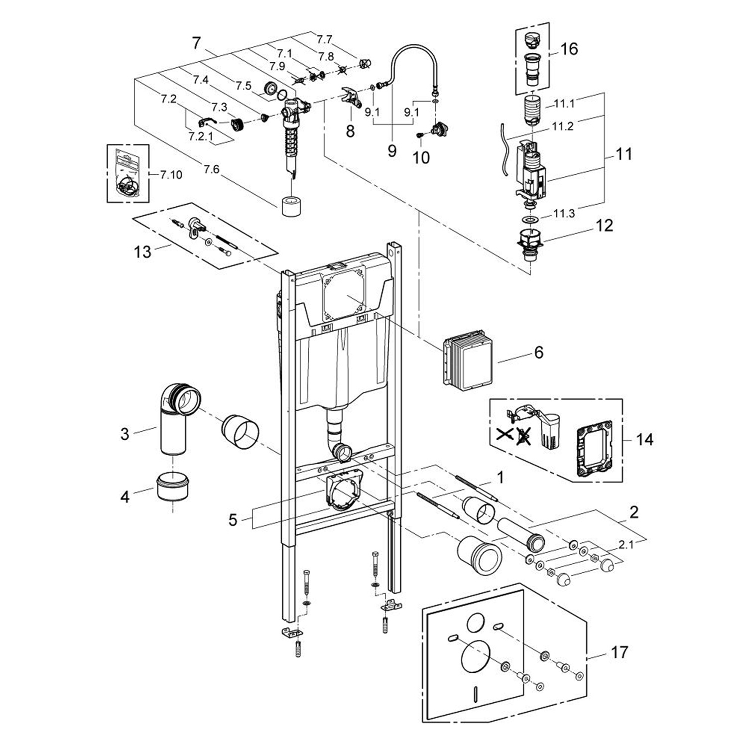 Комплект 4 в 1: Інсталяція Grohe Rapid SL 38840000 з панеллю змиву Even 38966000 + унітаз A534UF Rimless з сидінням Slim Soft Close дюропласт (UA38840966A)