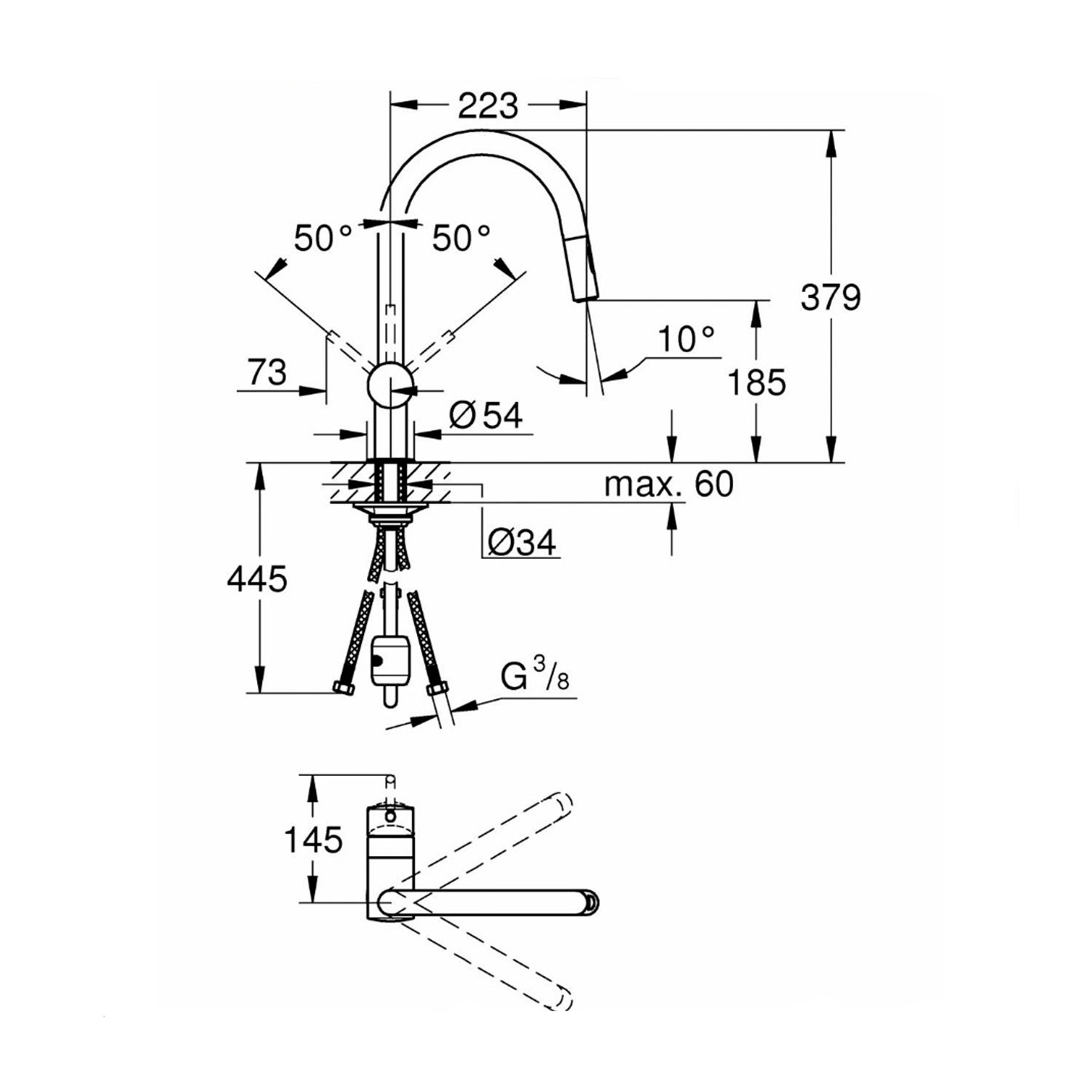 Змішувач для кухні Grohe Minta 32321002