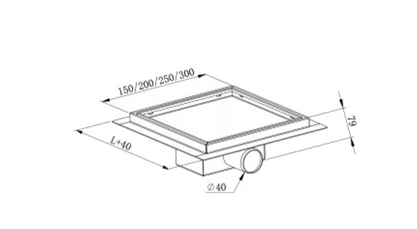 Трап для душу MEXEN FLAT CHROME 15*15 квадратний