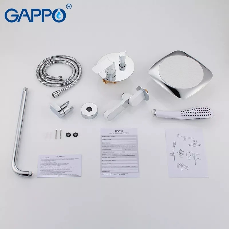 Душевая система GAPPO G7148-8 Белый/Хром (1034074)