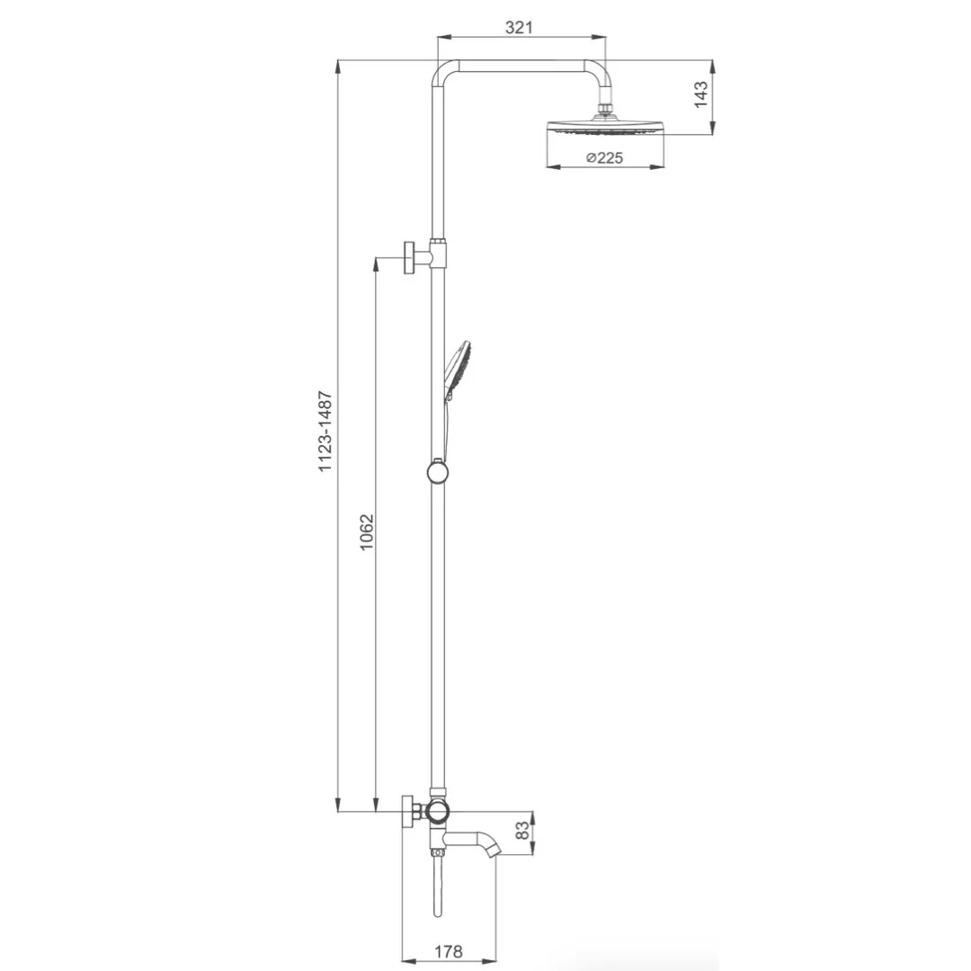 Душова система GAPPO G2490 Хром (1034067)