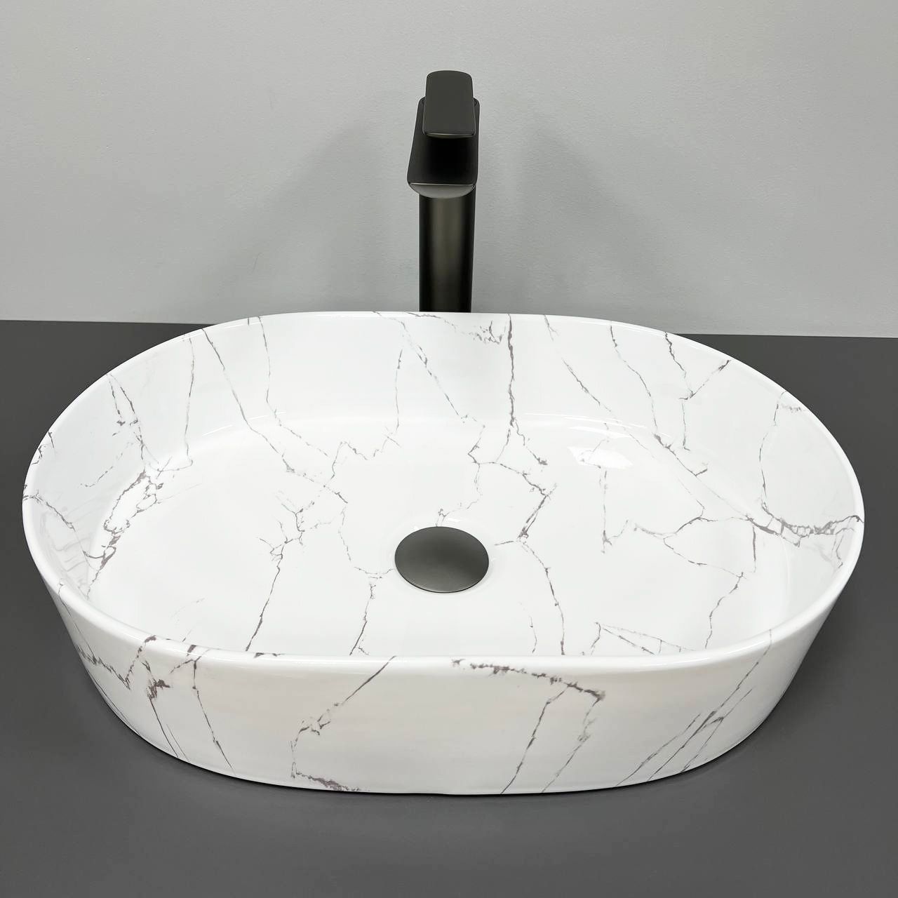 Умивальник (раковина) VBI VERONA 50 MARMO GLOSSY накладний