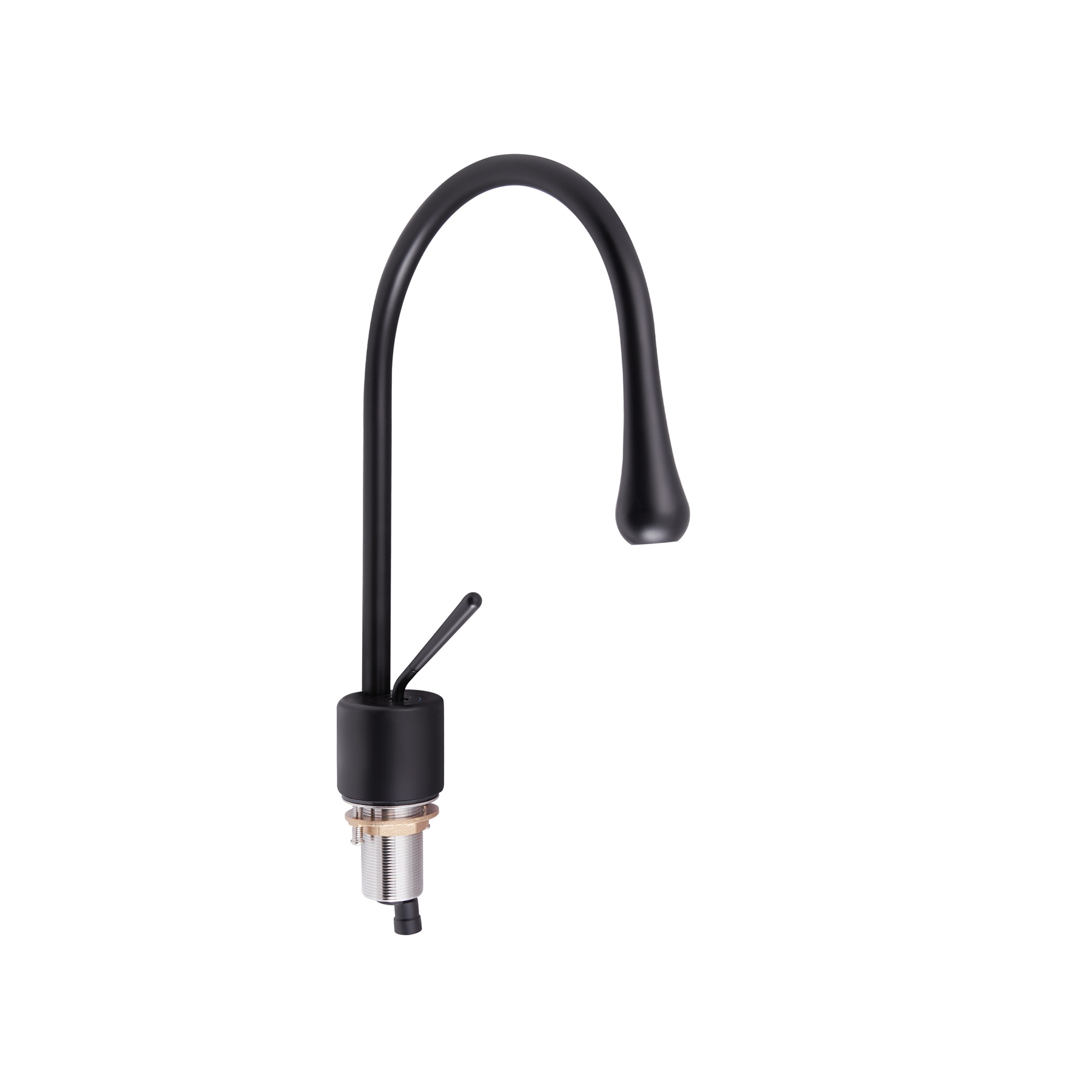 Змішувач для раковини Qtap Virgo з поворотним виливом QTVIR1066103B Black Matt