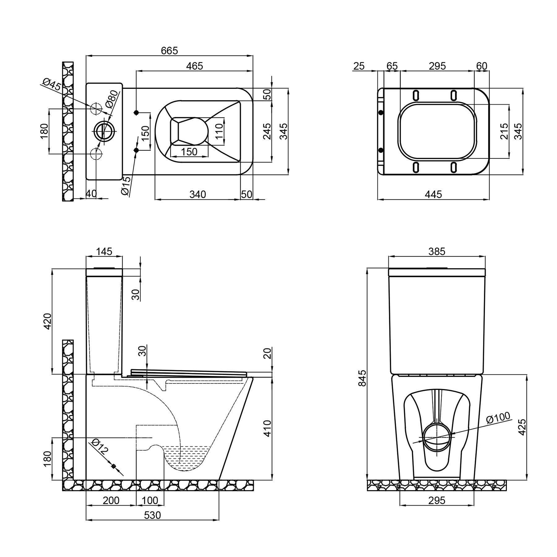 Унітаз-компакт Qtap Tern безобідковий з сидінням Soft-close QT17222093ARW