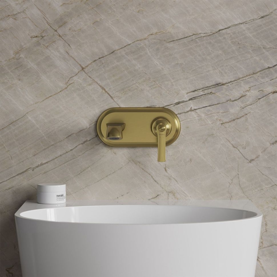 змішувач для умивальника прихованого монтажу Omnires Armance brushed brass (AM5215BSB)