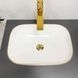 Умивальник (раковина) VBI RAVENNA WHITE GOLD EDGE накладний